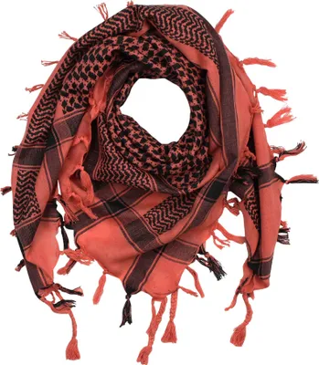 Produktbild von Palituch - rot-terracotta - schwarz 02 - Kufiya PLO Tuch