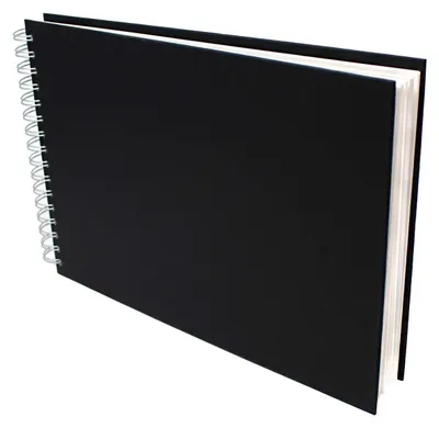 Produktbild von ARTWAY 2303300 Aquarell-Skizzenbuch, 300 g/m² (35% Baumwolle), Schwarz, A4 (Quer