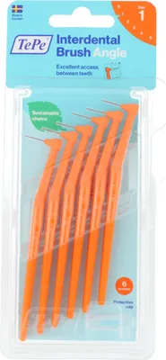 Obrázok produktu pre TePe Angle mezizubní kartáčky 1 oranžové (0,45 mm) 6 ks