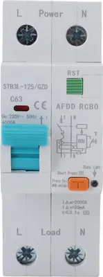 Zdjęcie produktu dla Wyłącznik różnicowoprądowy 1P+N AFDD RCBO RCCB Miniaturowe zabezpieczenie przeciążeniowe 63A
