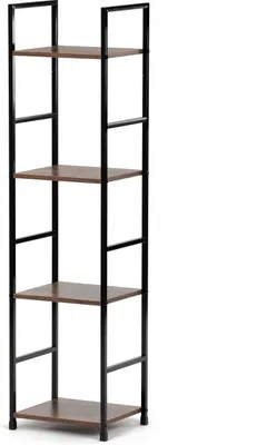 Produktbild von Regal, 4 Böden, Nachbildung Altholz, MDF, schwarz lackiert