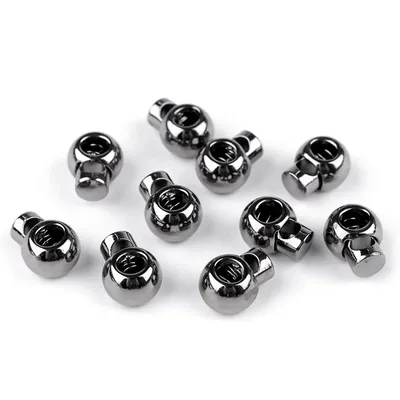 Produktbild von 4 Stück Kordel-Stopper aus Metall Kordelklemmen für Bekleidung Taschen Variantenwahl, Farbe:Variante 1 | anthrazit, Größe:4 mm | 14 x 18 x 10 mm