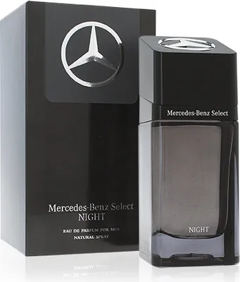 Produktbild von Mercedes-Benz Select Night, Männer, 100 ml, Flüssiges Parfüm, Bergamotte, Kardamom, Lavendel, Zedernholz, Guajak-Holz, Orangenblüte, Patschuli, Sandelholz, Vanille
