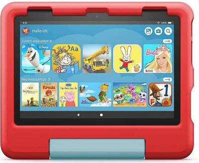 Produktbild von Amazon Fire HD 8 Kids-Tablet, 8-Zoll-HD-Display, rot, 32GB (2022)