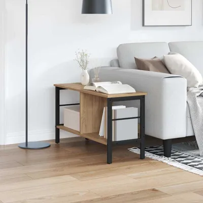 Image de Maison Exclusive - Étagère de bibliothèque, 2 niveaux, 82 x 32 x 47 cm, en panneaux de bois