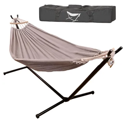 Immagine prodotto di Amaca da giardino con struttura a dondolo, grande e robusta, con copertura, 247 cm, 100 kg