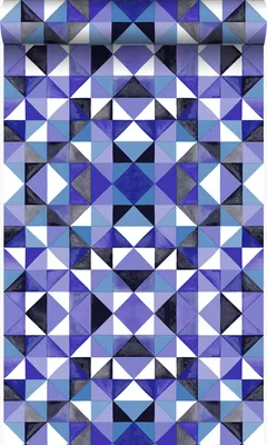Obrázok produktu pre Origin Wallcoverings tapety kubistický vzor fialová 53 cm x 10,05 m