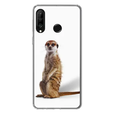 Produktbild von MuchoWow® Handyhülle Schutzhülle Hülle für Huawei P30 Lite Erdmännchen - Tiere - Fell Silikon Softcase Handy Hülle - Handyhülle