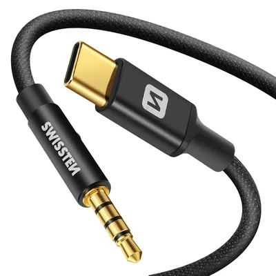 Zdjęcie produktu dla Adapter USB-C TYP-C na jack 3,5mm męski przejściówka kabel 1,5m SWISSTEN