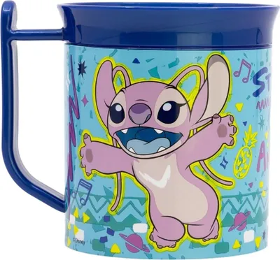 Produktbild von Lilo & Stitch Becher Mikrowellengeeigneter Kunststoffbecher 400ml