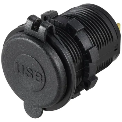 Produktbild von VOLTCRAFT USB-Doppelsteckdose 12-24V 4,8A mit Schutzdeckel 12/24 V