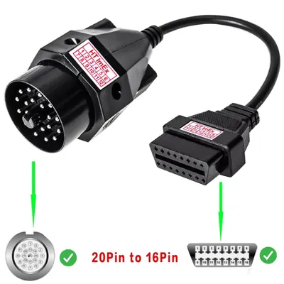 Produktbild von Diagnose Adapter kabel Stecker 20 Pin auf OBD2 kompatibel mit BMW
