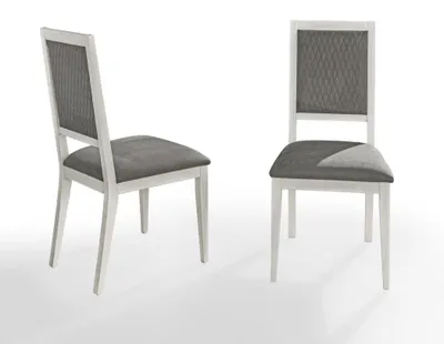 Produktbild von Stuhl Esszimmerstuhl Holz Stoff Esszimmer Stühle Design Sessel Grau Neu Lehn neu