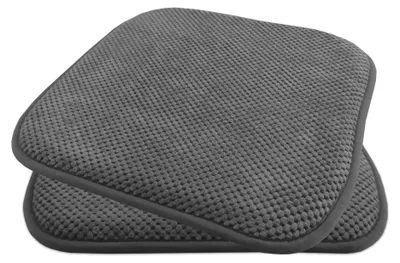 Produktbild von Komfortable & praktische Gel-Kissen 40x40 - Stuhlkissen mit modernem Memory-Schaumstoff - gepolsterte Sitzkissen Out- und Indoor Gartenkissen Stuhlauflage rutschfest , Farbe:Dunkelgrau;Set:2er