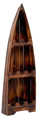 Produktbild von Massivholz Weinregal VINO ca. 150cm Geflammt Mahagony Bootsregal