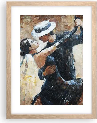 Produktbild von Gerahmtes Poster - Rahmen in heller Eiche - tanzen sie - 30x40 cm - Wand Bild - Wanddeko - Wandbilder - Kunstposter - Wandposter - Bilderrahmen - Bilder - Kunstdruck - Wandbild - P2NPA30x40-3773
