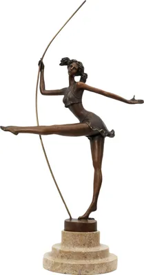 Produktbild von Bronzeskulptur Tänzerin Ballerina im Antik-Stil Bronze Figur Statue - 37,5cm (H)