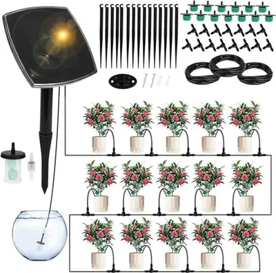 Produktbild von Bewässerungssystem 2025, 15M Schlauch Automatisches Gartenbewässerungssystem für Garten Balkontopfpflanzen 12 Timer-Modi im Freien Neuestes Bewässerungscomputer für Greenhouse Kübelpflanzen