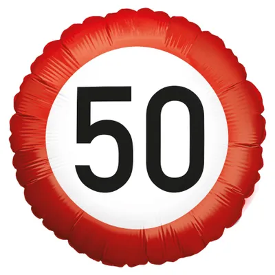 Produktbild von Folienballon Happy Birthday 50 Rund 45cm Helium 50. Geburtstag Deko Ballon Party