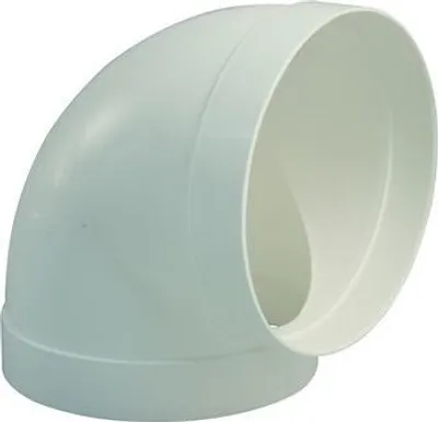 Zdjęcie produktu dla Kolano 90° do rur o średnicy 125 mm, białe