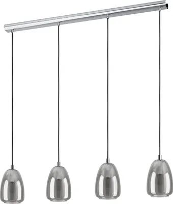 Produktbild von EGLO Hängelampe Alobrase, 4-flammige Pendelleuchte Esstisch, Hängeleuchte aus Metall, Esszimmerlampe hängend, E27, 108 cm