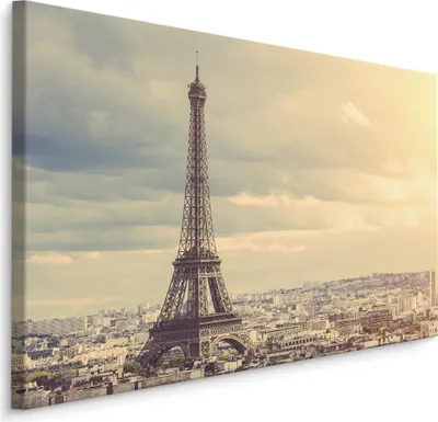 Produktbild von Fabelhafte Canvas LEINWAND BILDER 30x20 cm XXL Kunstdruck Paris Stadt Eiffelturm