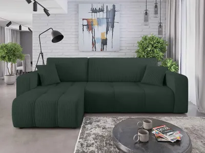 Produktbild von Couchgarnitur Sofa Sofagarnitur ALICE im Cord Stoff in L Form mit Schlaffunktion und Bettkasten Wohnlandschaft