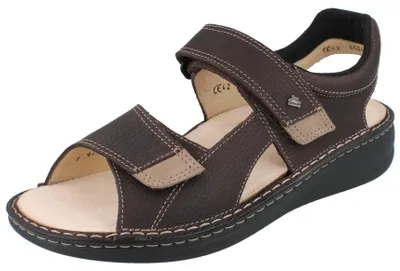 Produktbild von FINN COMFORT Mellow Skiathos Herren Sandale dunkelbraun genarbtes Glattleder - Größe: 43