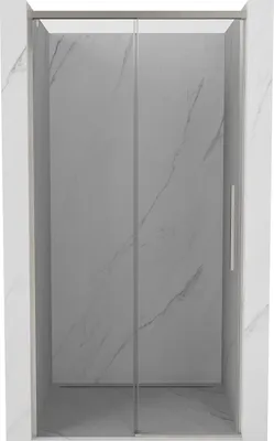 Image de Mexen Rox Pare-douche à porte coulissante 130 cm, transparent, nickel brossé - 8C2-130-000-97-00