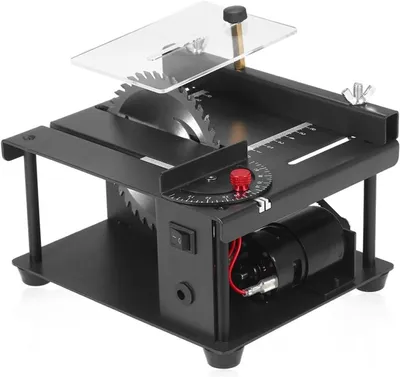 Immagine prodotto di Mini sega da banco - Sega elettrica - Taglio di precisione - 7 velocità - Profondità di taglio: 35 mm - Colore: nero