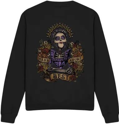 Produktbild von Coco - "Mama Knows Best" Sweatshirt für Herren/Damen Uni TV3484 (S) (Schwarz)