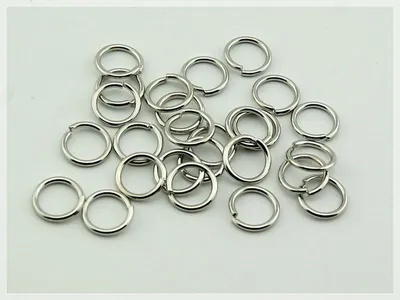 Produktbild von Vintageparts Binderinge Silberfarben Platiniert 8 mm 100 Stück