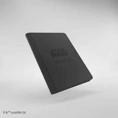 A black Star Wars: Unlimited album is shown floating against a white background.