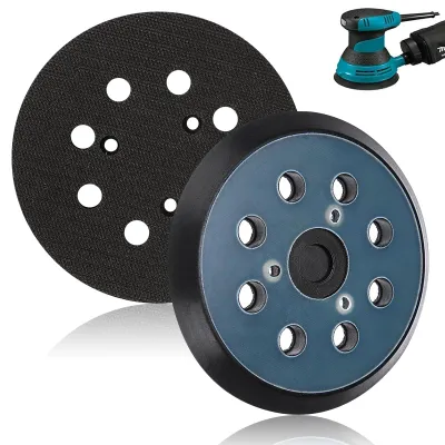 Immagine prodotto di 2 dischi abrasivi da 125 mm per levigatrice orbitale, con 8 fori e sistema a velcro