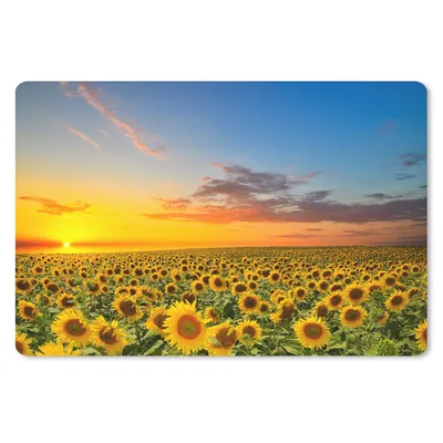 Produktbild von MuchoWow® Mauspad Mousepad Blumen - Sonnenblume - Sonnenuntergang - Nacht - Orange 27x18 cm - Mousepads - Maus Mat - Pad - Mausunterlage - Büroartikel - Desk Matten