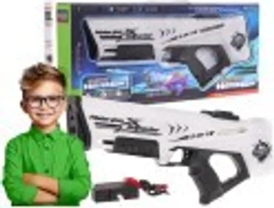 Image de grand pistolet à eau interactif avec fonction lumineuse - noir
