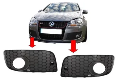 Produktbild von Nebelscheinwerfer Abdeckungen für VW Golf V 5 03-07 Unterer Kühlergrill GTI Look.