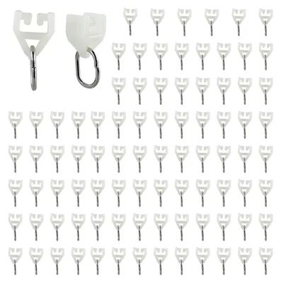 Gardinenrollen 88 Stück, PP-Kunststoff, 20 mm, für T-Schienen