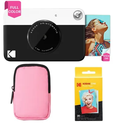Produktbild von KODAK Printomatic Vollfarb-Sofortdruckkamera-Starterpaket + Softcase + Zink-Foto