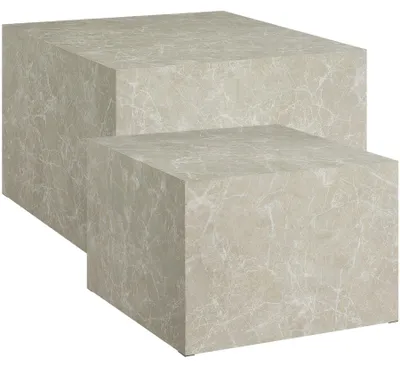 Produktbild von tectake® 2er-Set Couchtische Lacey inkl. Filzschoner, Belastbarkeit 45 kg