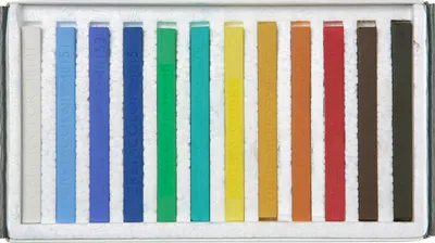 Produktbild von Cretacolor hard pastel naturset - 12 Farben Pastellkreiden
