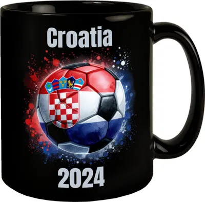 Produktbild von Fußball Kroatien Flagge Tasse in Schwarz