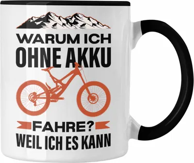 Produktbild von Trendation - Fahrradfahrer Geschenk Tasse mit Spruch Rennrad Mountainbike Geschenkidee Radfahrer Lustig (Schwarz)