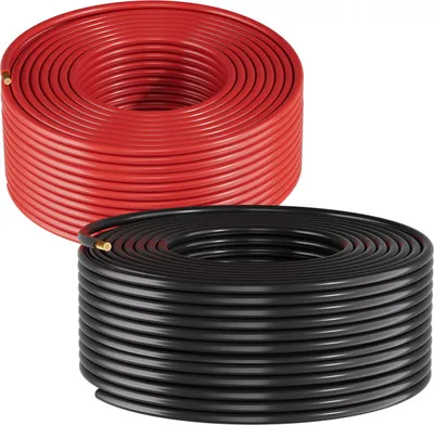 Immagine prodotto di Prolunga cavo solare SucceBuy, 30,5 m nero e 30,5 m rosso, cavo 10 AWG, rame stagnato per impianti fotovoltaici in casa, veicoli, camper, barche, IP67