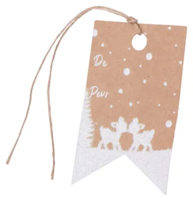 Produktbild von 8 Geschenkanhänger Kleines Reh aus Kraftpapier - Einheitsgröße