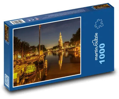 Zdjęcie produktu dla Puzzle 1000 Nocny Amsterdam - martinpuzzle