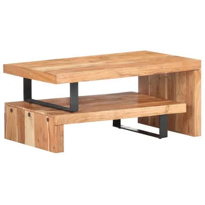Immagine prodotto di set di 2 tavolini in legno massiccio di acacia