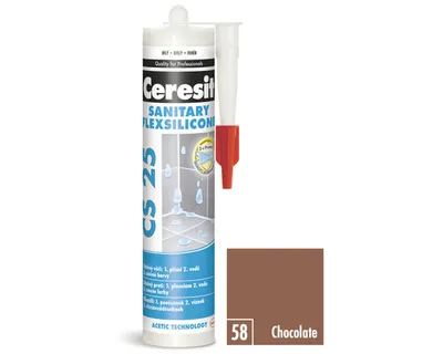 Zdjęcie produktu dla Silikon sanitarny Ceresit 25 280 ml czekolada