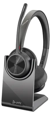 Produktbild von HP Poly Voyager 4320 USB-A Headset +BT700 Dongle, Kabellos, Büro/Callcenter, 20 - 20000 Hz, 122 g, Kopfhörer, Schwarz