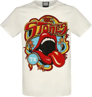 Produktbild von The Rolling Stones T-Shirt Herren Amplified Collection - Vintage Tongue 77 altweiß XS